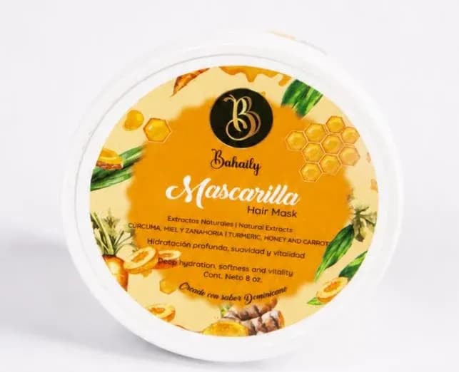Mascarilla de cúrcuma, zanahoria y miel — producto Bahaily